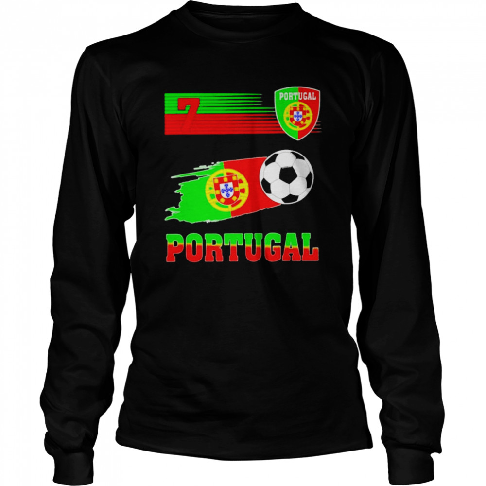 Portugal soccer flag jersey portuguese retro 7 2022 s T-shirt Long Sleeved T-shirt