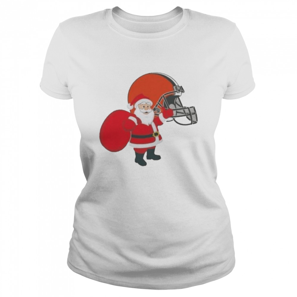 Santa Claus Cleveland Browns NFL Christmas 2022 shirt Classic Women's T-shirt