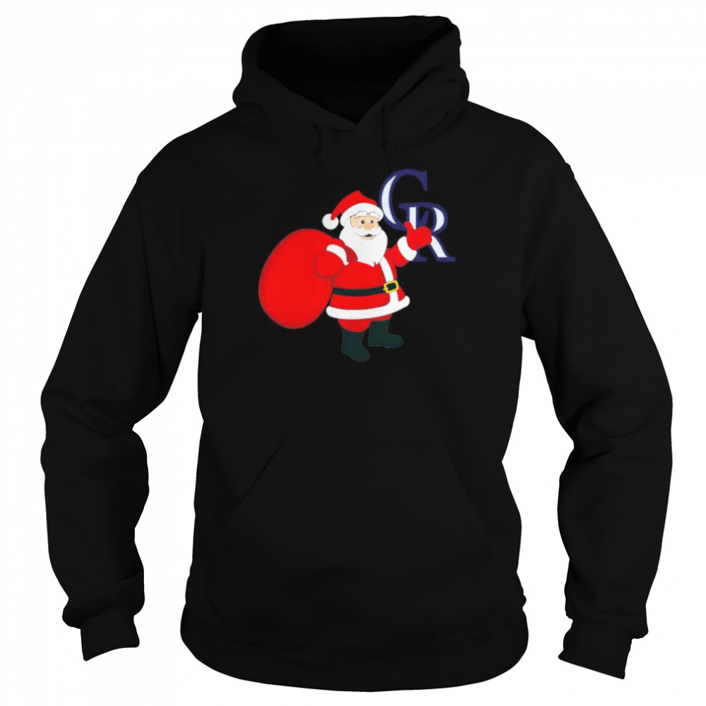 Santa Claus Colorado Rockies MLB Christmas 2022 shirt Unisex Hoodie