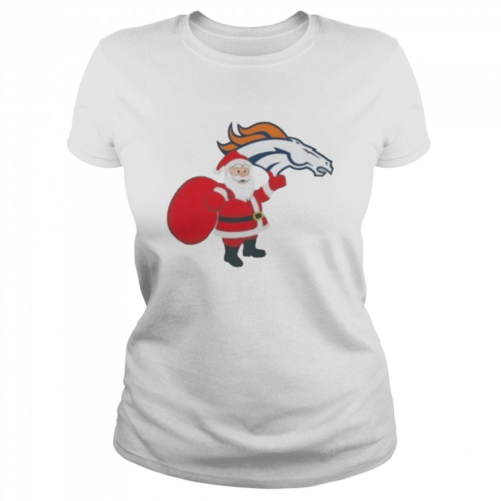 Santa Claus Denver Broncos NFL Christmas 2022 shirt Classic Women's T-shirt