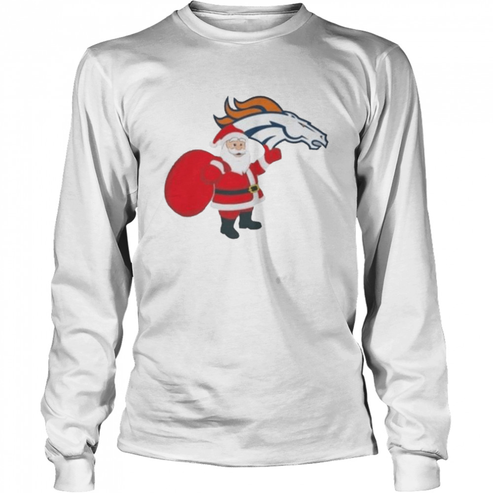 Santa Claus Denver Broncos NFL Christmas 2022 shirt Long Sleeved T-shirt