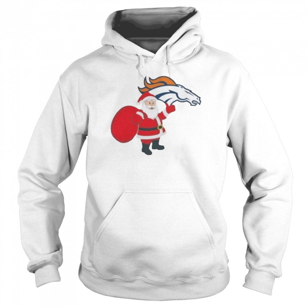 Santa Claus Denver Broncos NFL Christmas 2022 shirt Unisex Hoodie