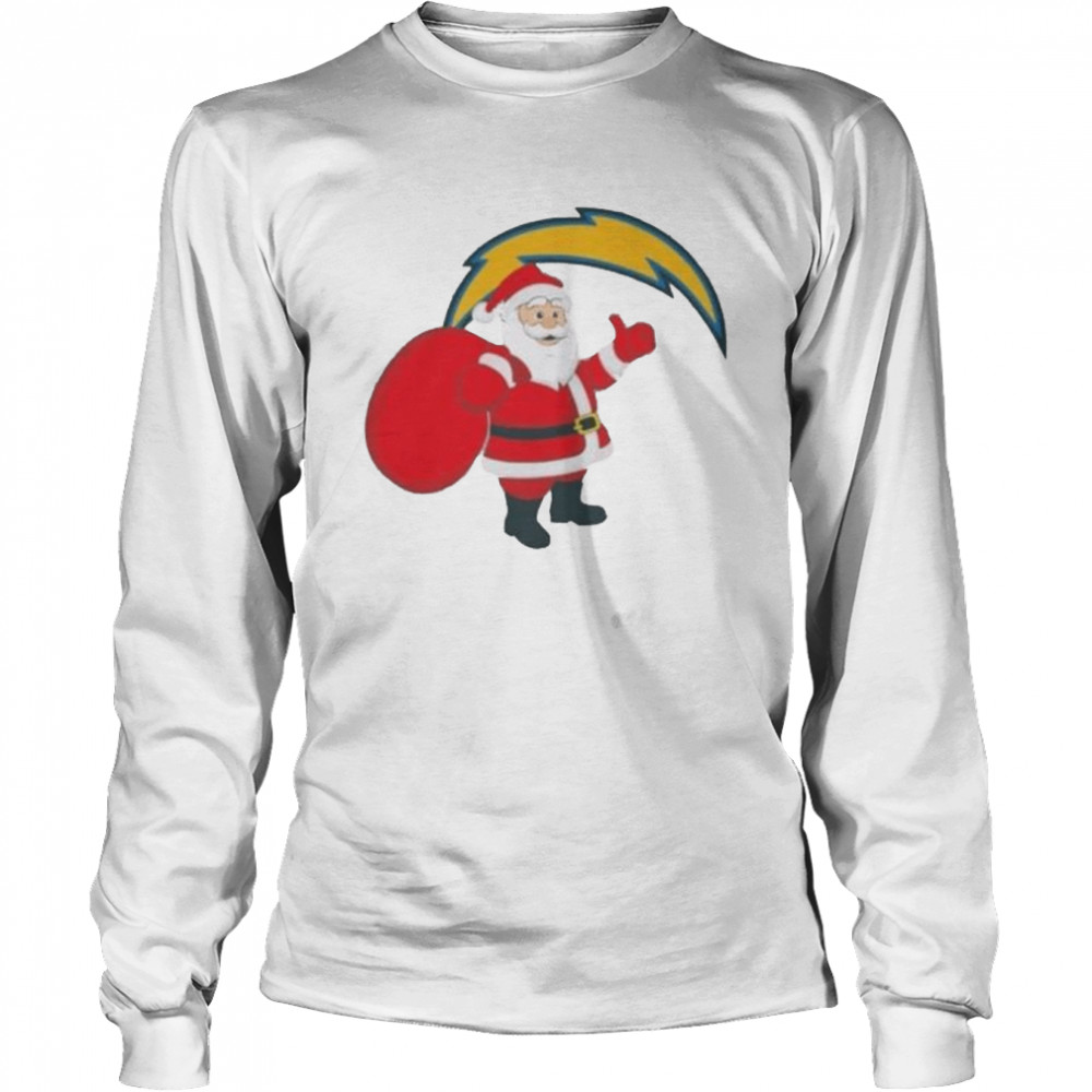 Santa Claus Los Angeles Chargers NFL Christmas 2022 shirt Long Sleeved T-shirt