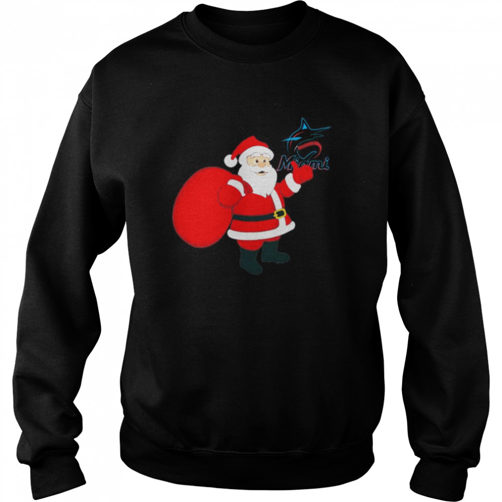 Santa Claus Miami Marlins MLB Christmas 2022 shirt Unisex Sweatshirt