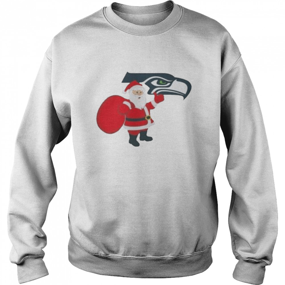 Santa Claus Seattle Seahawks NFL Christmas 2022 shirt Unisex Sweatshirt