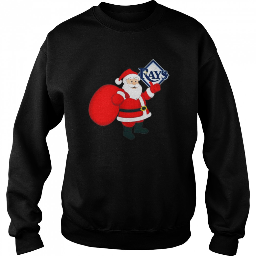 Santa Claus Tampa Bay Rays MLB Christmas 2022 shirt Unisex Sweatshirt