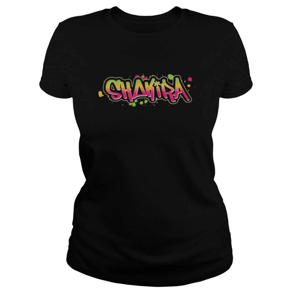 Shakira Graffiti Letters Singer shirt Classic Women's T-shirt