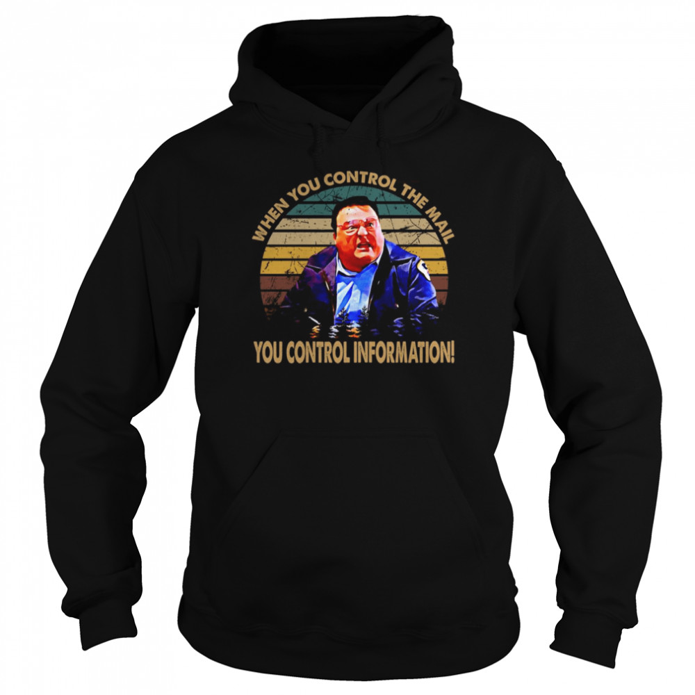You Control Information Cosmo Kramer Television Sitcom You Are Schmoopy shirt Unisex Hoodie