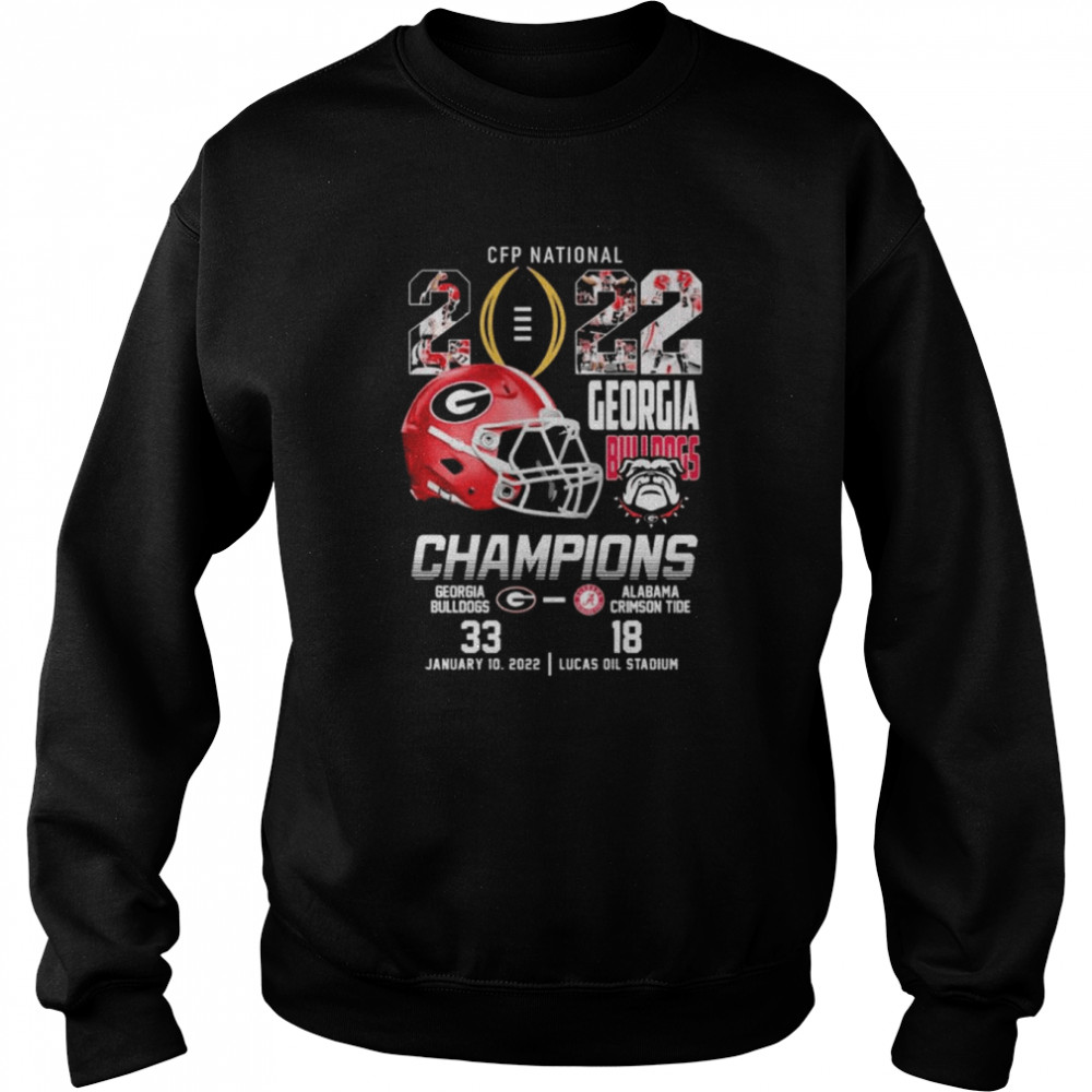 2022 CFP National Champions Georgia Bulldogs 33-18  Unisex Sweatshirt