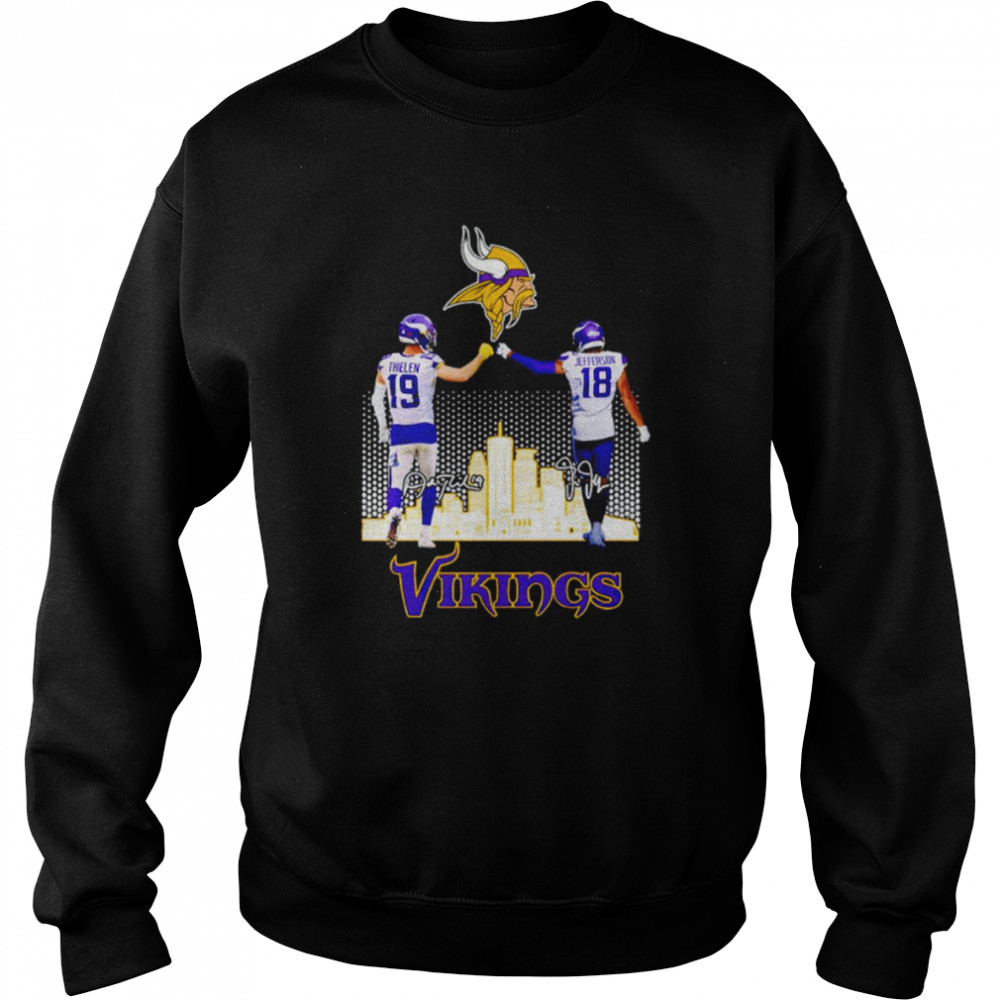 Adam Thielen and Justin Jefferson Minnesota Vikings signatures shirt Unisex Sweatshirt