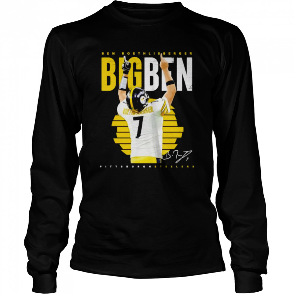 Big Ben Ben Roethlisberger Pittsburgh Steeler signature shirt Long Sleeved T-shirt