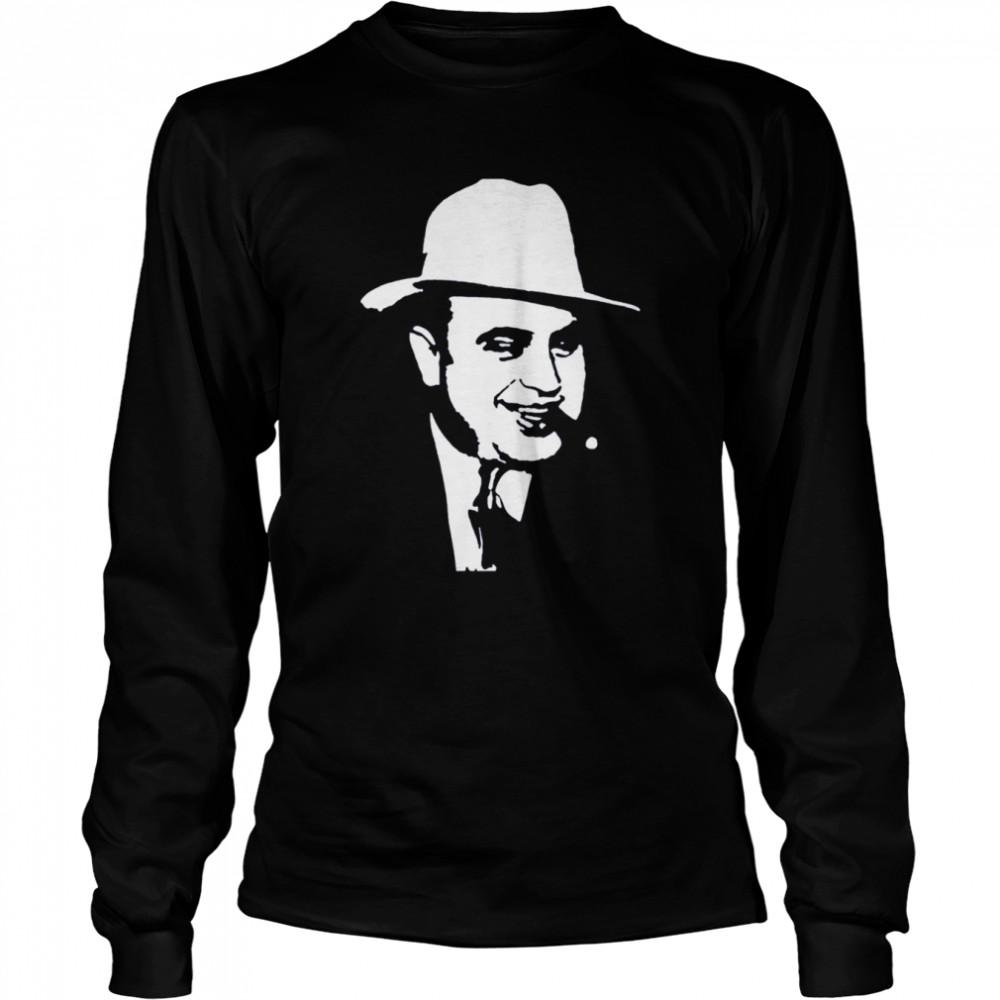 Al Capone White Portrait The Godfather shirt Long Sleeved T-shirt