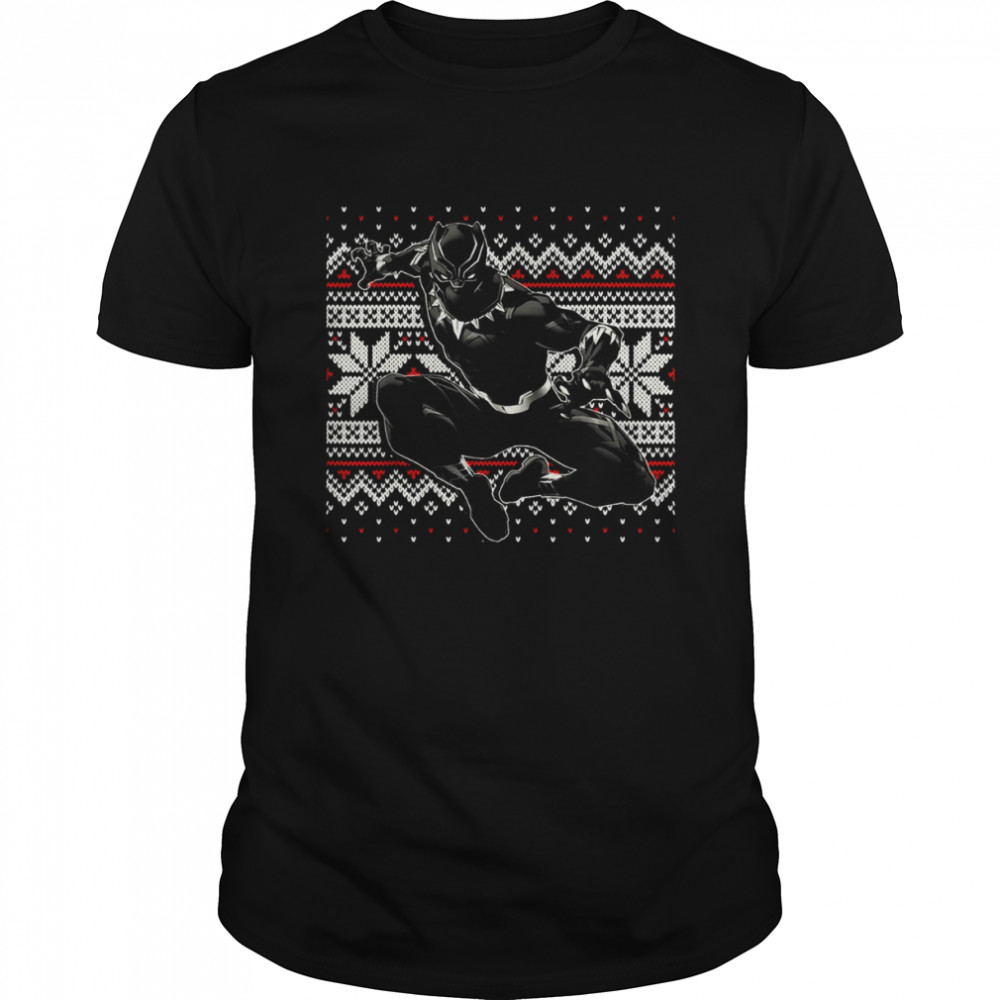 Blackpanther Marvel Crouch Ugly Christmas shirt