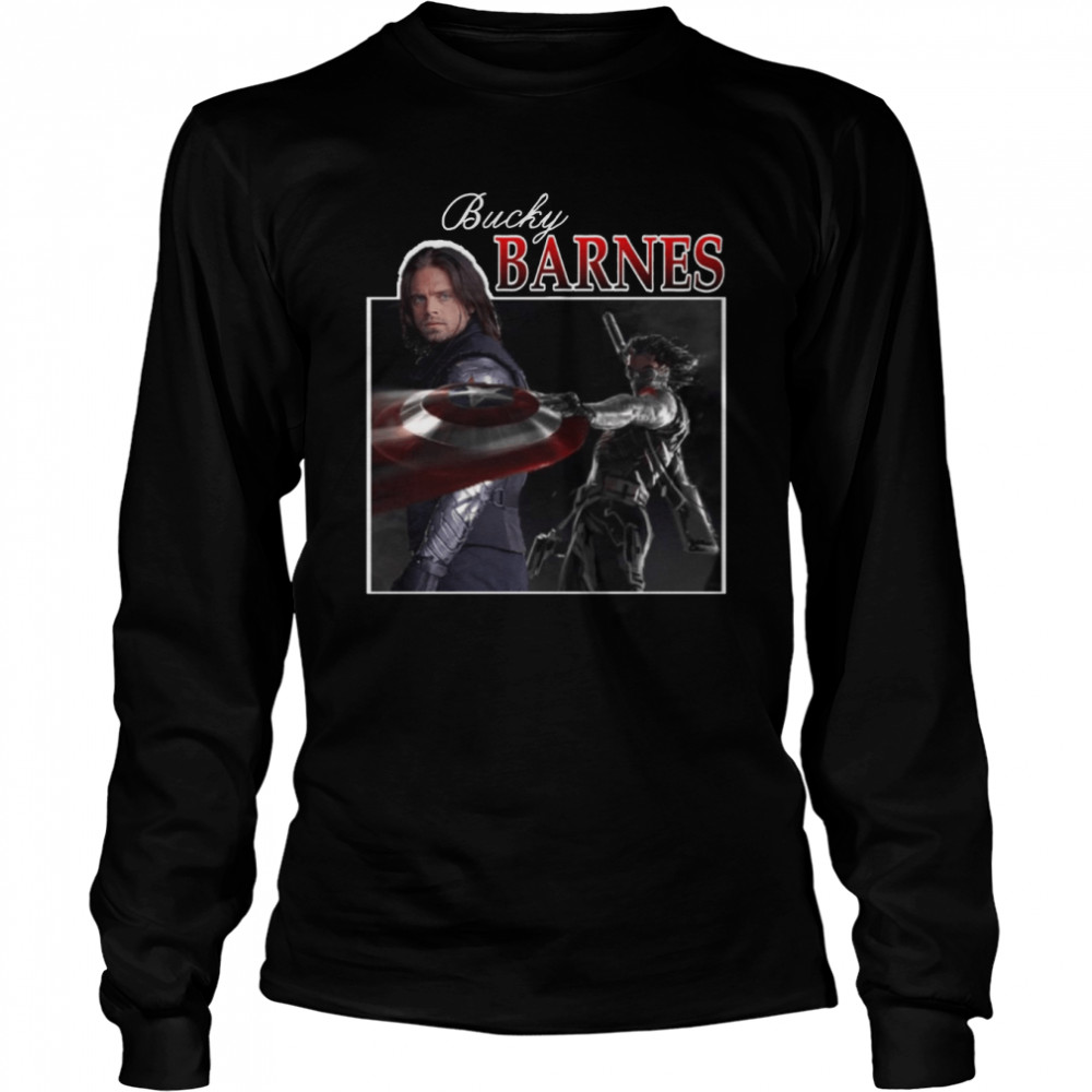 Bucky Barnes 90’s Sebastian Stan Marvel shirt Long Sleeved T-shirt