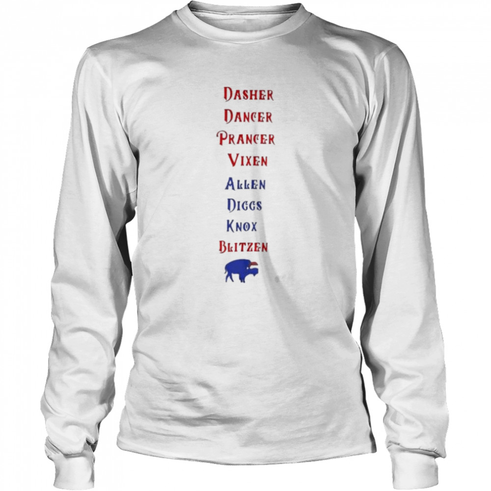 Dasher dancer prancer vixen allen diggs knox blitzen buffalo bills 2022  shirt, hoodie, sweater, long sleeve and tank top