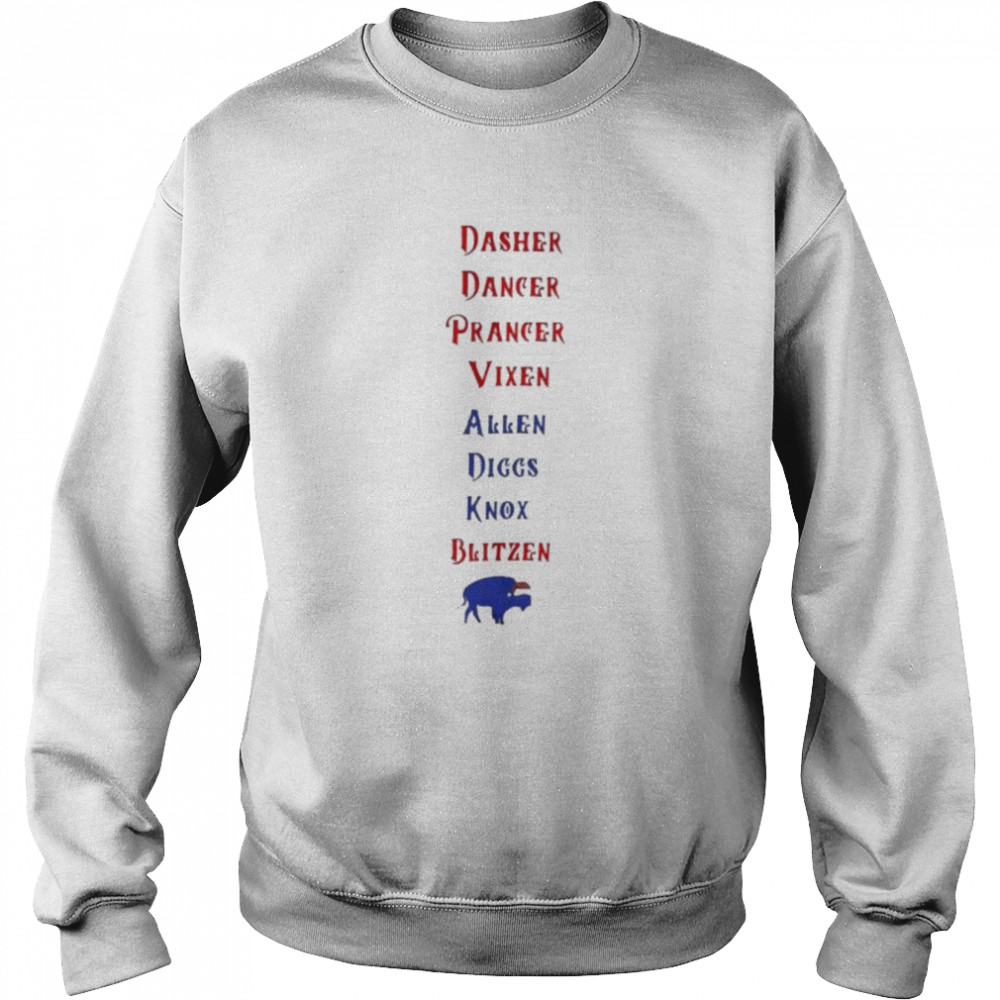 Dasher Dancer Prancer Vixen Allen Diggs Knox Blitzen shirt, hoodie