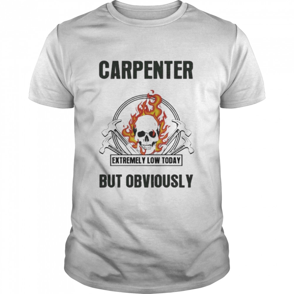Skull Carpenter My Tolerance For Idiots Is Extremely Low Today Shirt