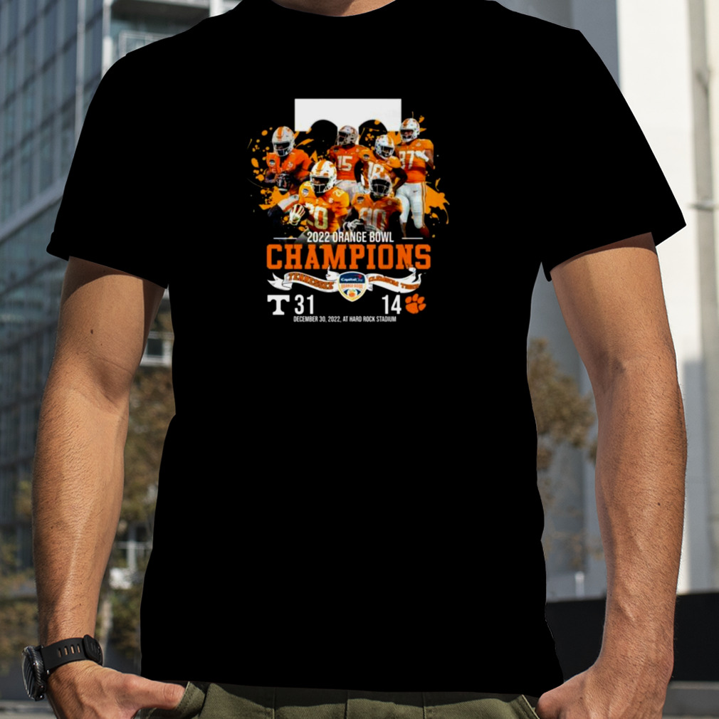 2022 Orange Bowl Champions Tennessee vs Clemson Tiger 31-14 shirt