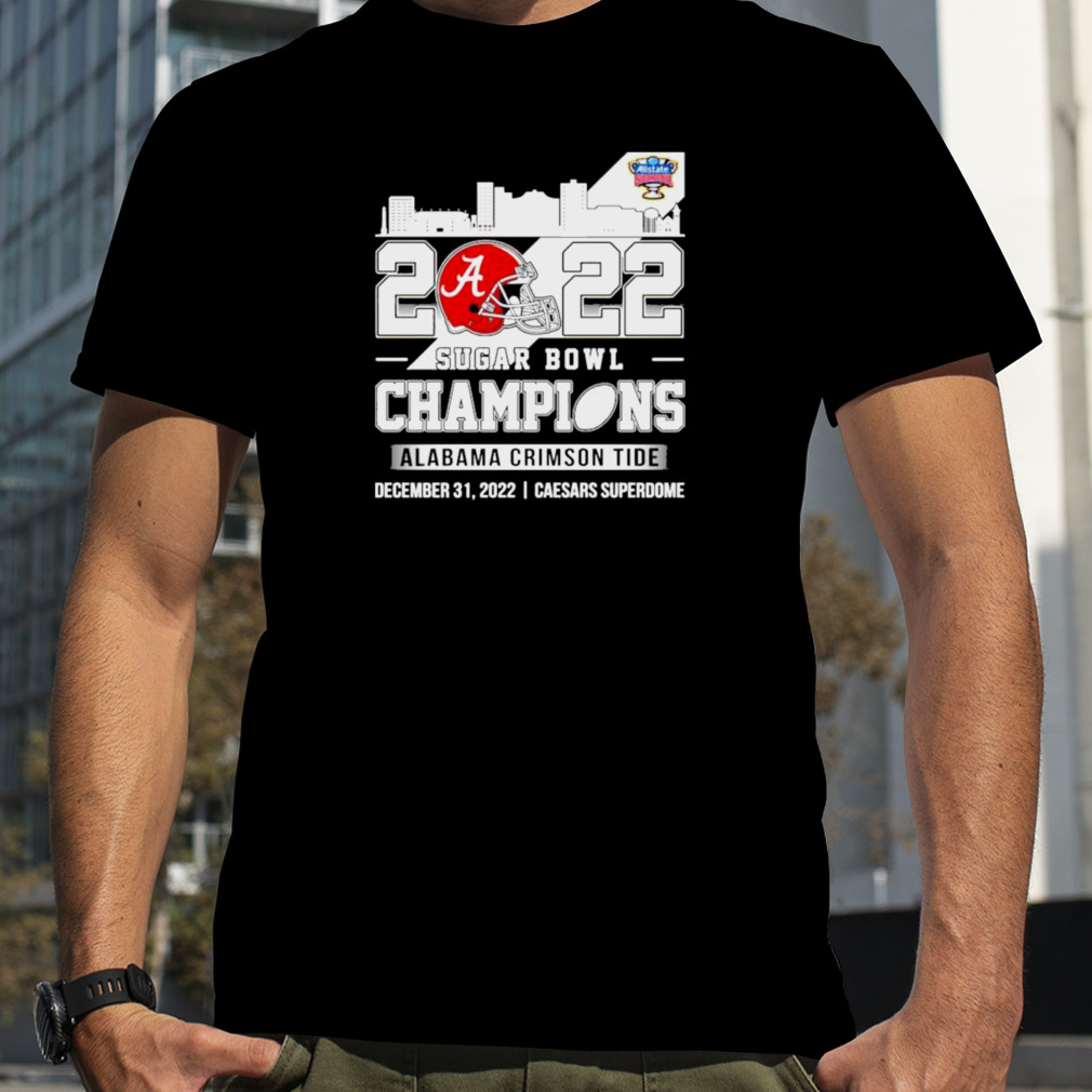 2022 Sugar Bowl Champions Alabama Crimson Tide skyline shirt