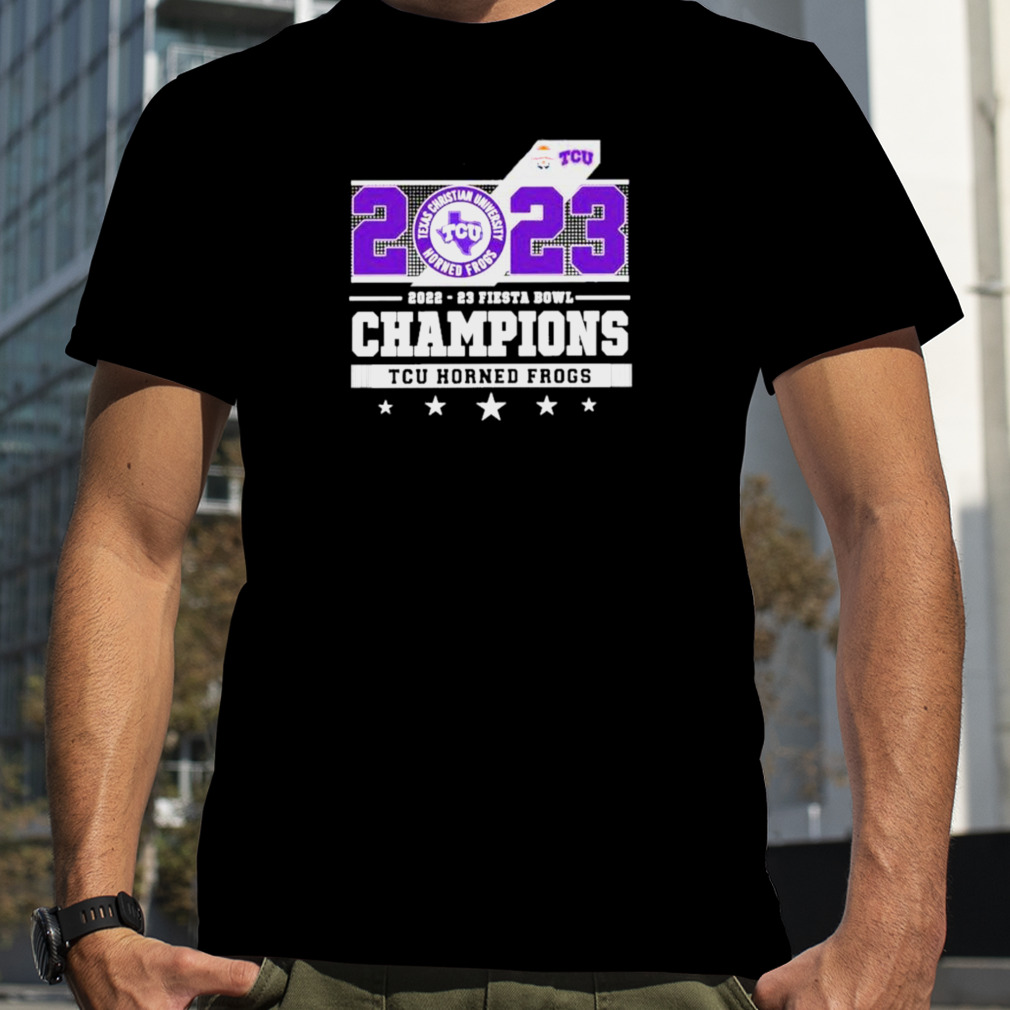 2023 Fiesta Bowl Champions Tcu Horned Frogs matchup shirt