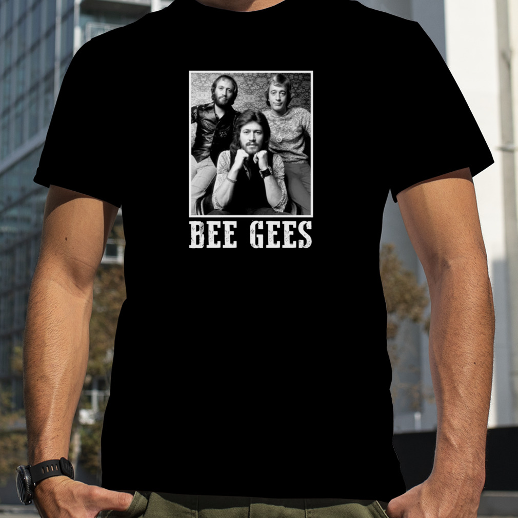 Bee Gees 80s Design Black And White shirt
