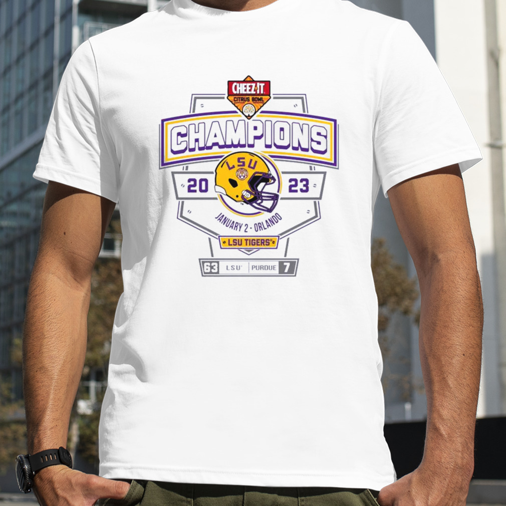 LSU Tigers 2023 Cheez-It Citrus Bowl Champions 63-7 Purdue Shirt