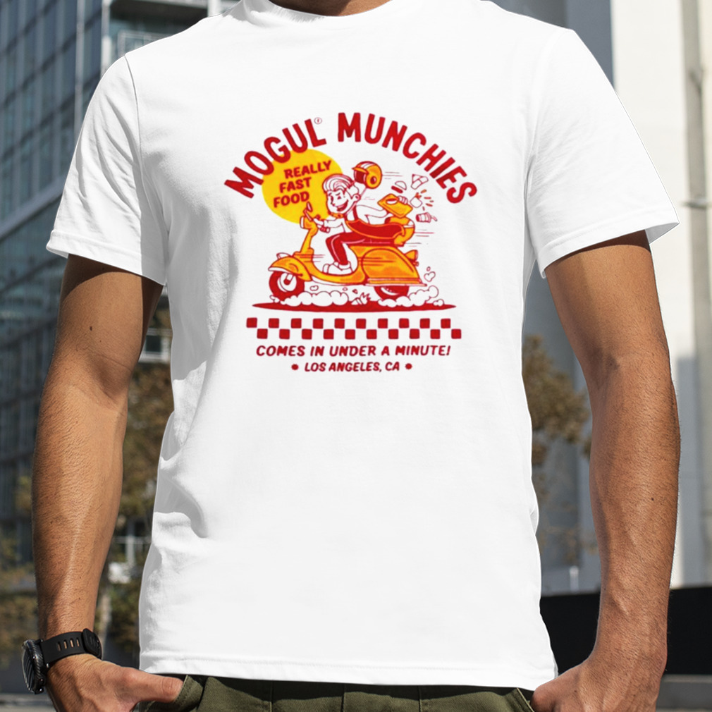 Mogul munchies come in under a minute shirt