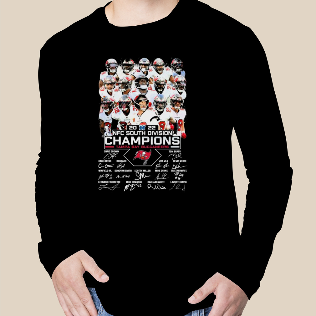 Official Tampa Bay Buccaneers 2022 NFC South Division Champions signatures  shirt