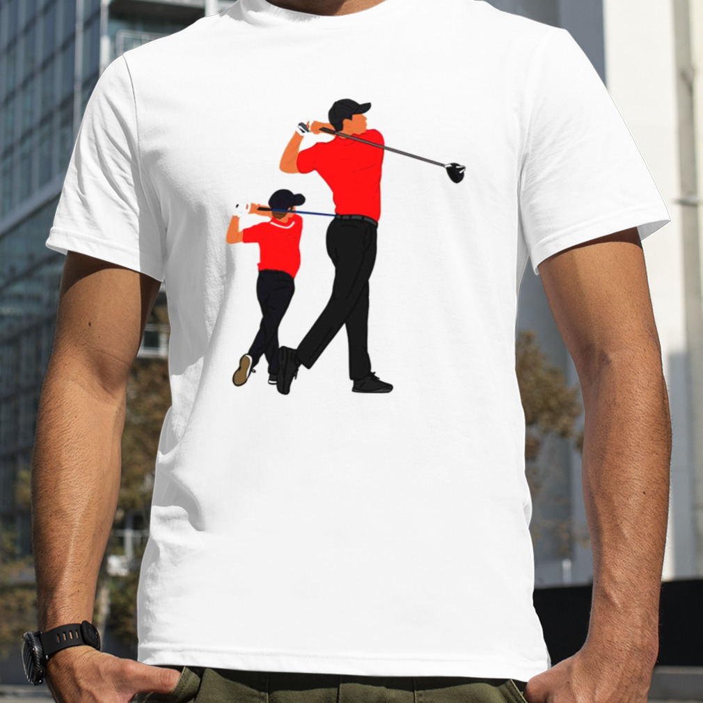 Tiger Woods And Charlie Woods Sunday Reds shirt