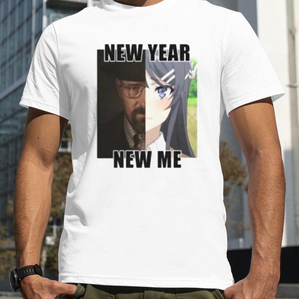 new year new me half Walter White half anime shirt