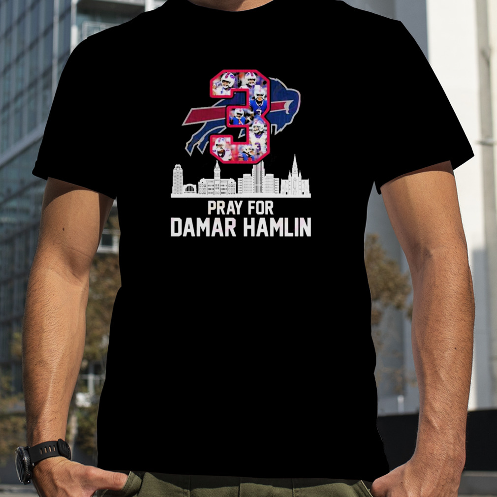 #3 Pray For Damar Hamlin Buffalo Skyline Shirt