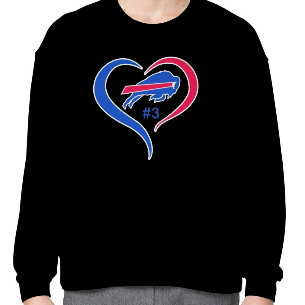 Heart Love Damar Hamlin #3 Buffalo Bills Logo Shirt