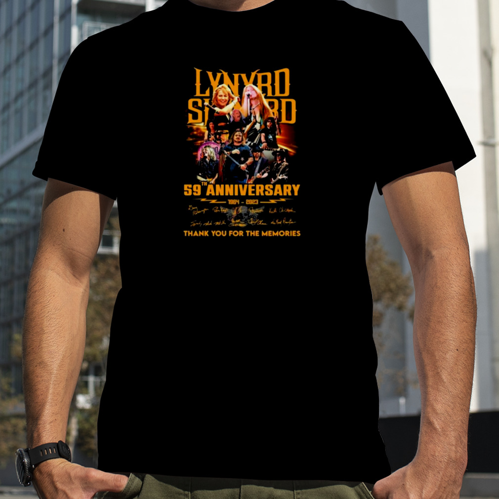 Lynyrd Skynyrd 59th Anniversary 1964 – 2023 Thank You For The Memories Signatures Shirt