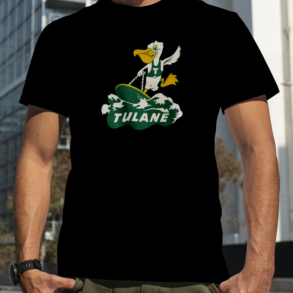 Vintage Duck Tulane Green Wave Football T-shirt