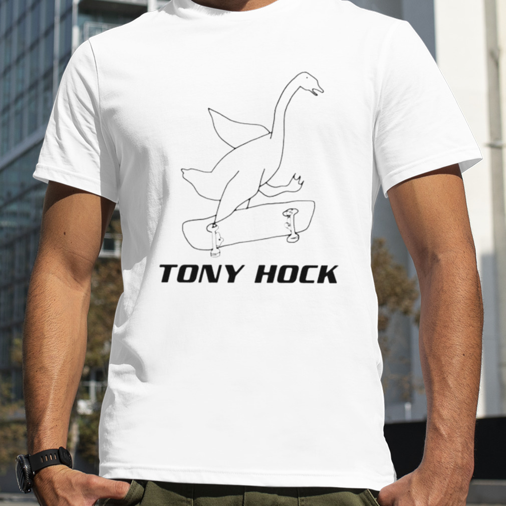 Awesome tony Hock goose on a skateboard shirt