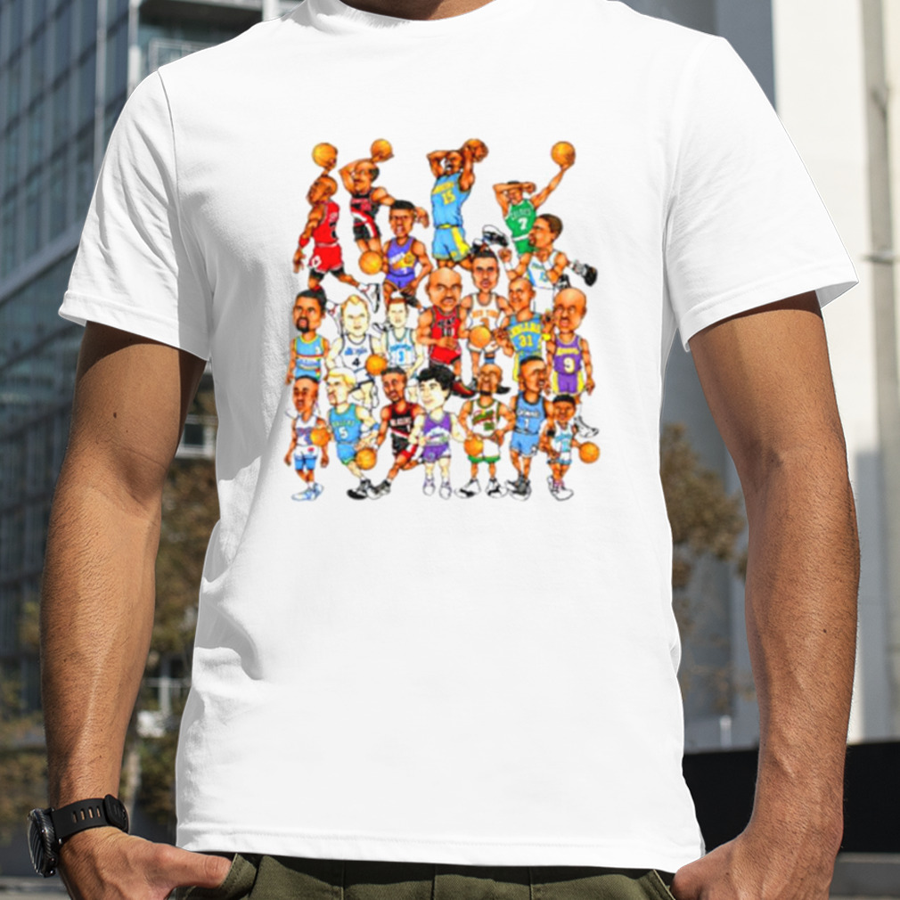 Basketball Guards Caricature Vintage Classic 90s Shirt