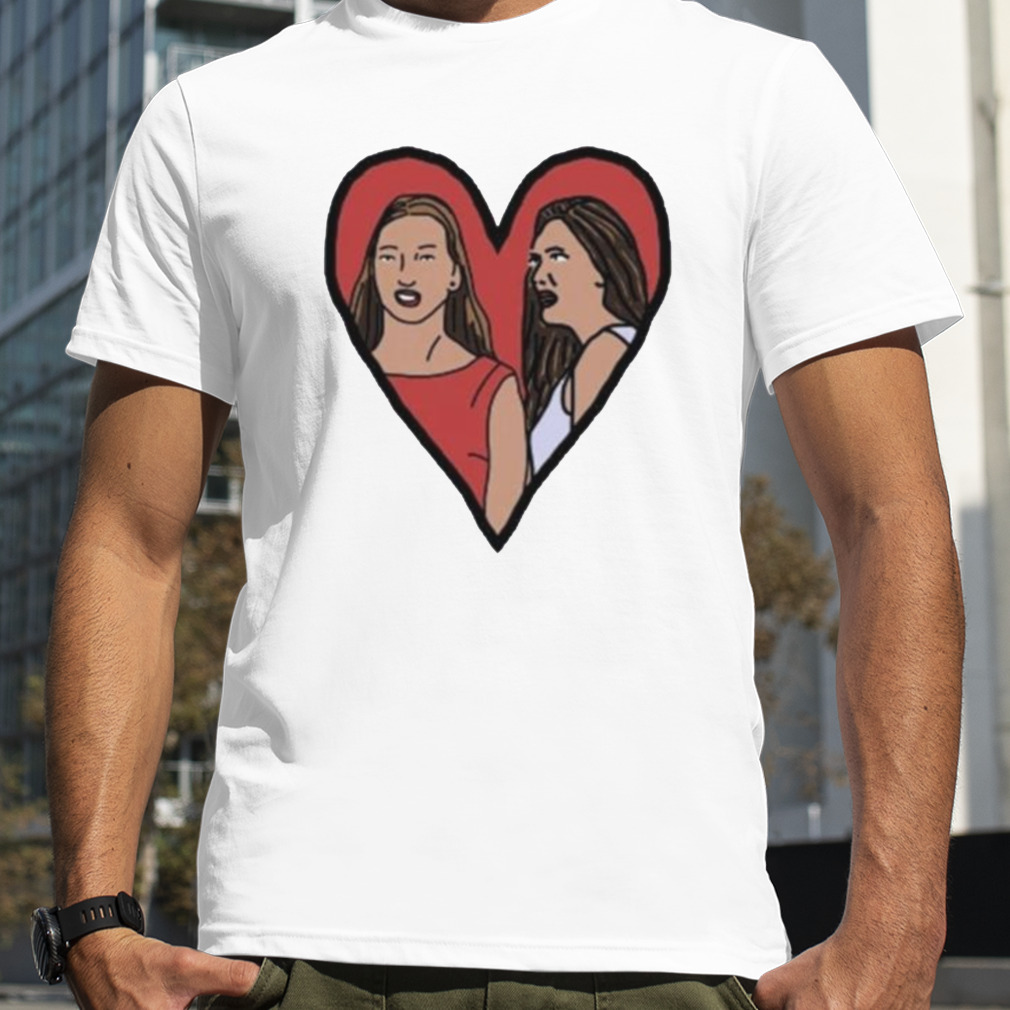 Female couple valentine heart distracted boyfriend meme valentines day shirt