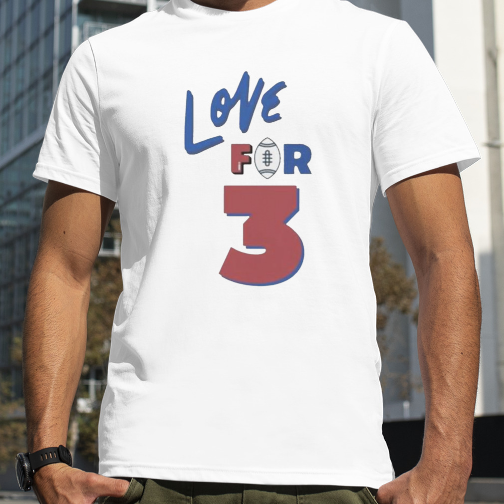 Love For 3 Damar Hamlin Shirt - High-Quality Printed Brand