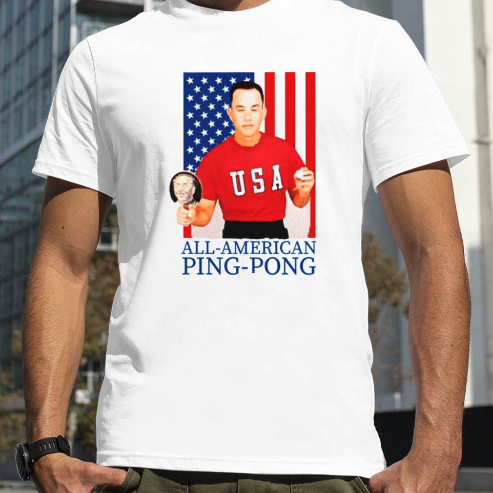 All-American Flag Ping Pong Team Forrest Gump shirt