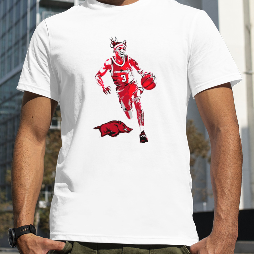 Arkansas Razorbacks Nick Smith Jr Dribble shirt