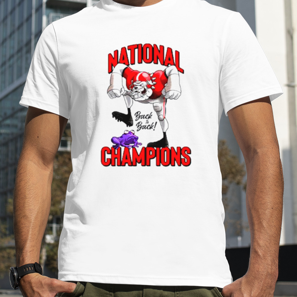 Georgia Bulldogs Frog Stomp National Champions Back To Back Shirt
