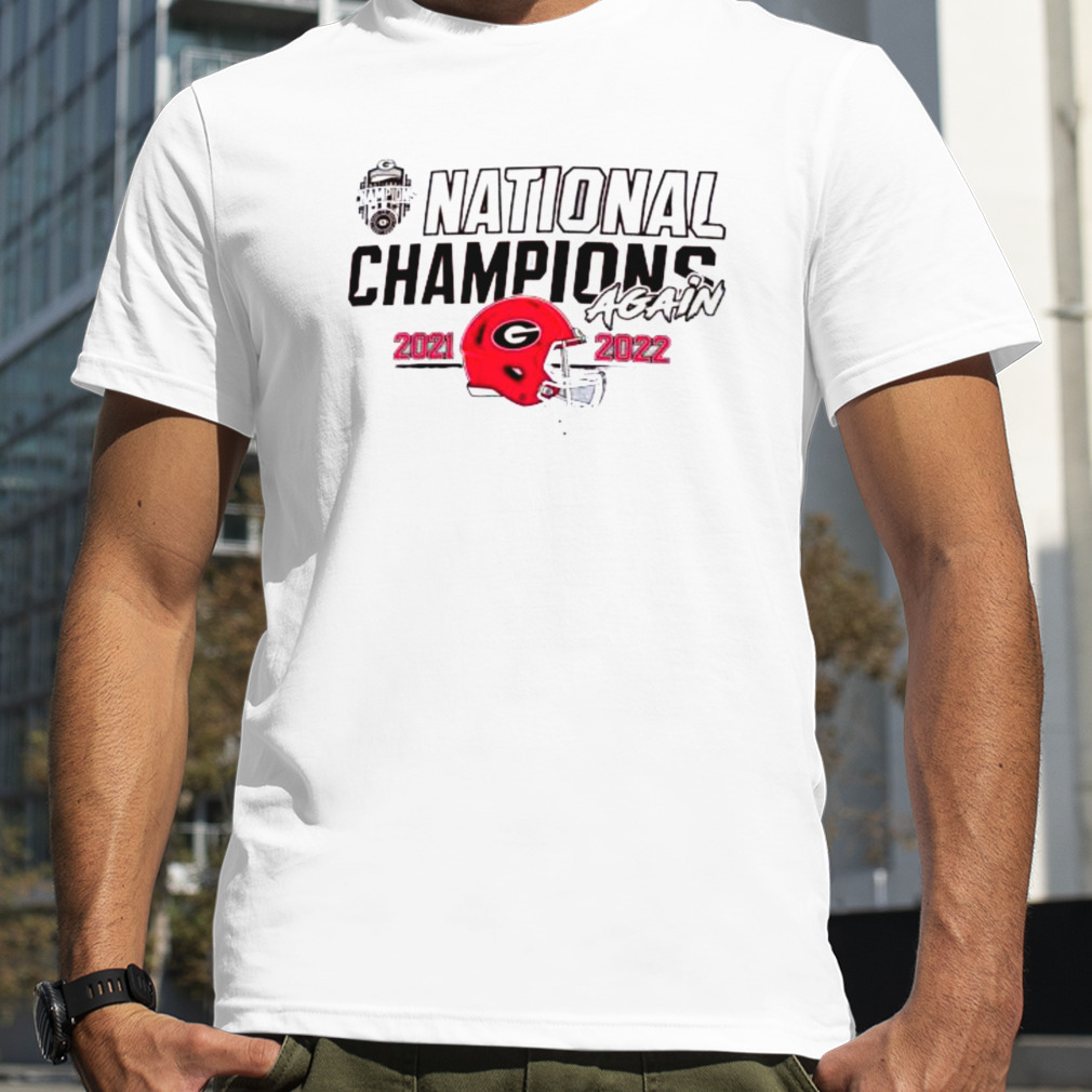 Georgia bulldogs back-to-back to college football playoff national champions again crop shirt