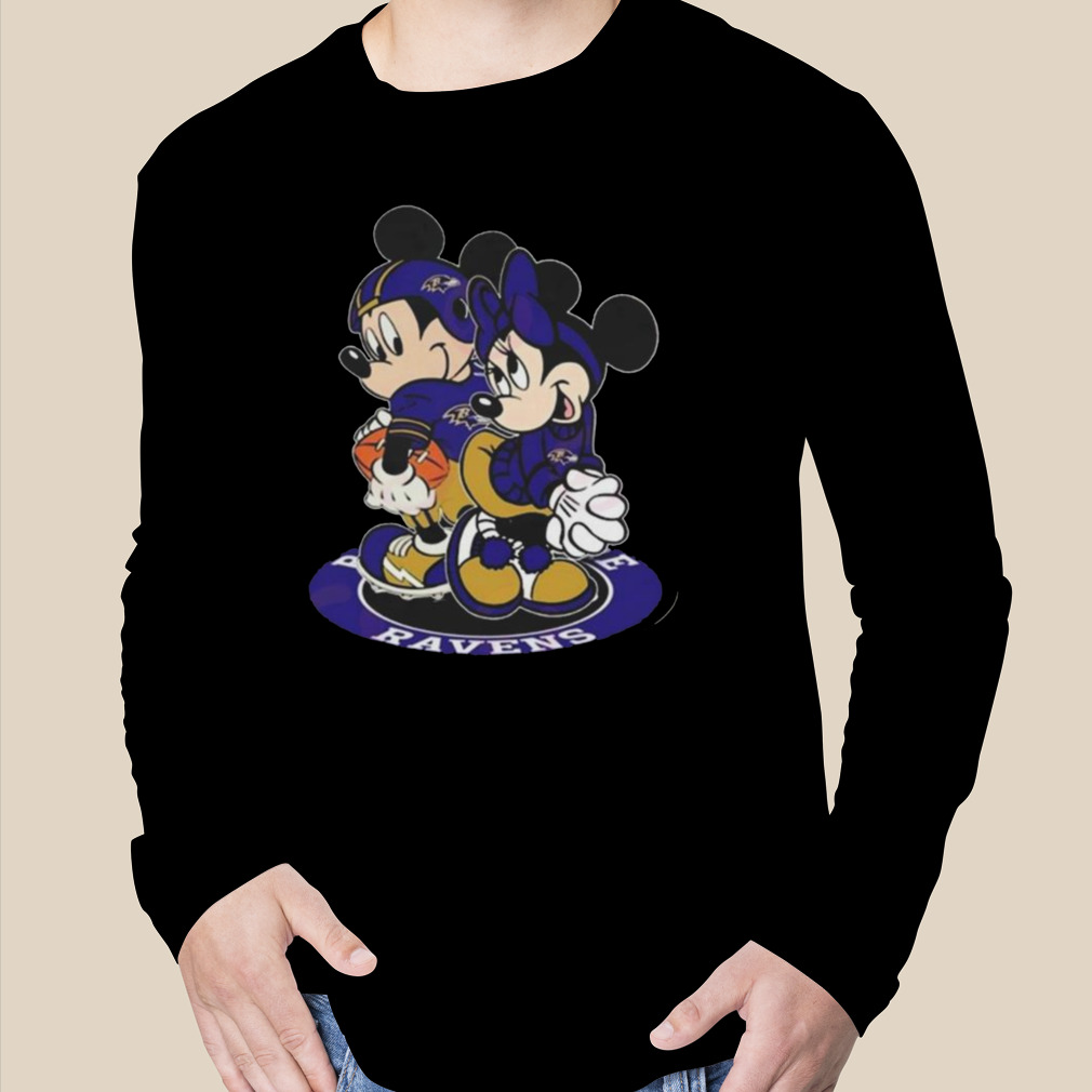 NFL Baltimore Ravens Mickey Mouse And Minnie Mouse 2023 Shirt