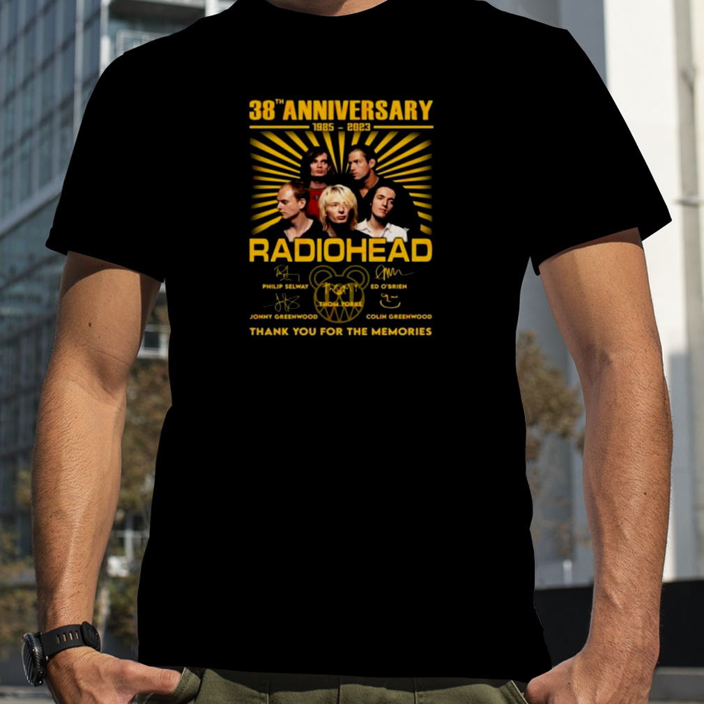 38th Anniversary 1985 – 2023 Radiohead Thank You For The Memories Signature Shirt