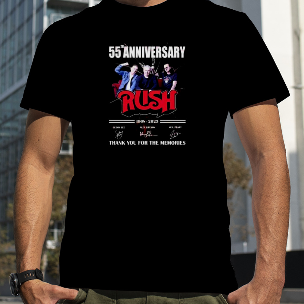 55th Anniversary 1968 – 2023 Rush Thank You For The Memories Signatures Shirt