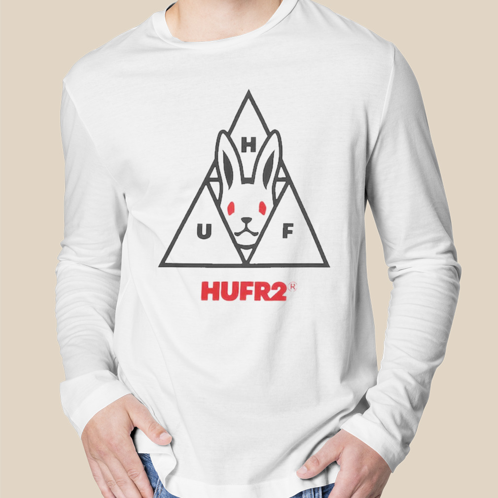 Huf x fr2 white rabbit and triangle shirt