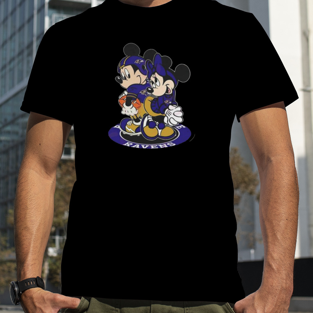 NFL Baltimore Ravens Mickey Mouse And Minnie Mouse Shirt