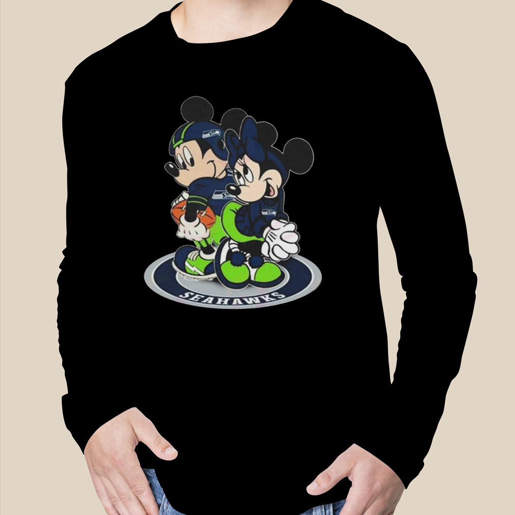 NFL Shirt Seattle Seahawks Mickey Mouse And Minnie Mouse Gift Shirt -  YesItCustom