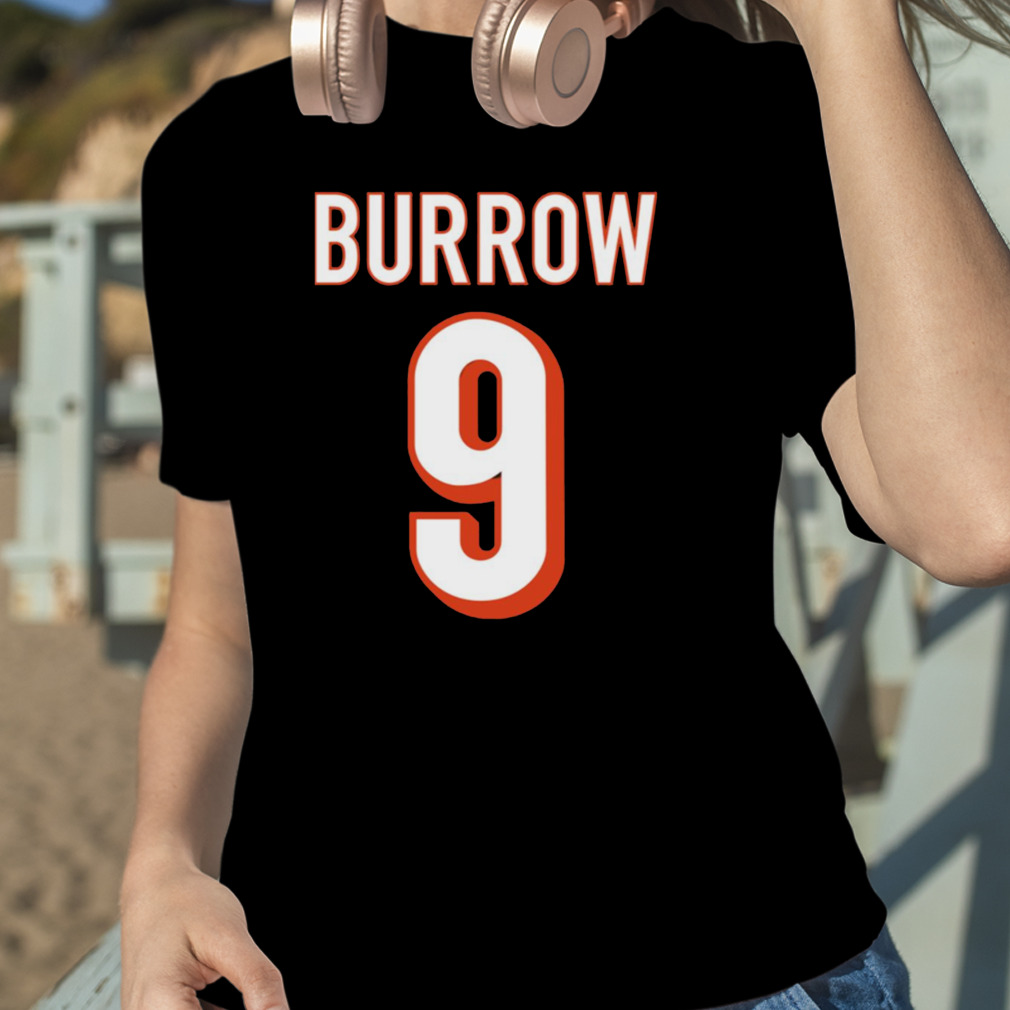 Official number 9 Joe burrow jersey number graphic T-shirt, hoodie