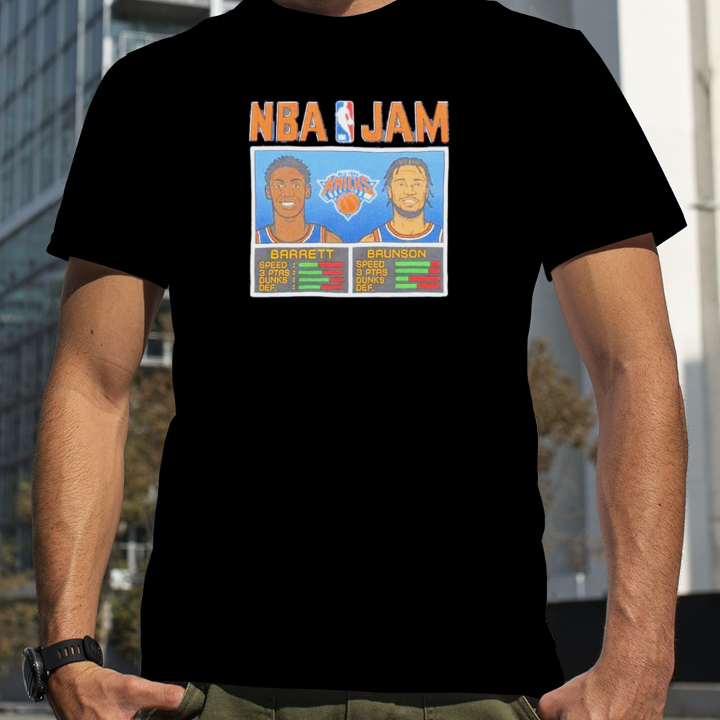 nBA Jam Barrett and Brunson New York Knicks shirt